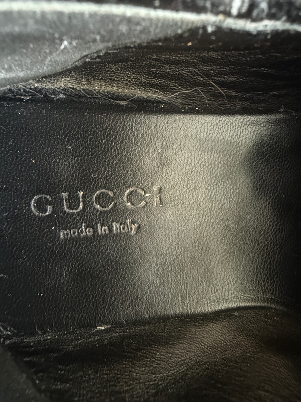 Gucci Black Leather Horsebit Slip-On Loafers with Gold Hardware Sz 36.5 - Picture 5 of 9